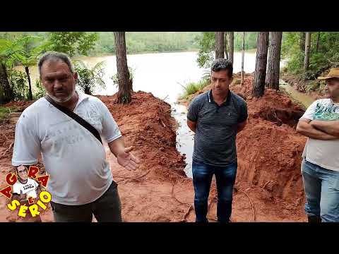 Vereadores Chiquinho e Marcelo Pedroso na Represa do Alicate preocupados com a situação da Represa.