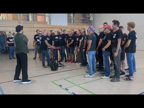 Wir singen für Johannes Oerding "Heimat" kurz vor seinem Auftritt 