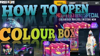 How to open colour box in free fire 😱 holi box kaise khole Diamond Gaming