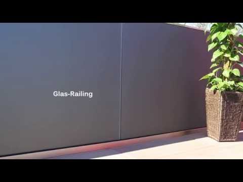 Glasrailing für die Dachterrasse, den Balkon oder für den Garten