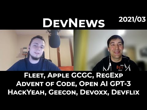 Fleet, Apple GCGC, Advent of Code, Open AI GPT-3, RegExp, HackYeah, Devflix - DevNews 21/03