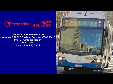 Transdev John Holland (2031) Mercedes O500LE Custom Coaches CB60 Evo 2 396 To Maroubra Beach