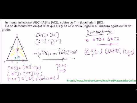 Cl  a VI-a - Metoda triunghiurilor congruente - Problema 2