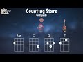 Counting Stars - Ukulele play along (Am, C, G, F, and Dm)