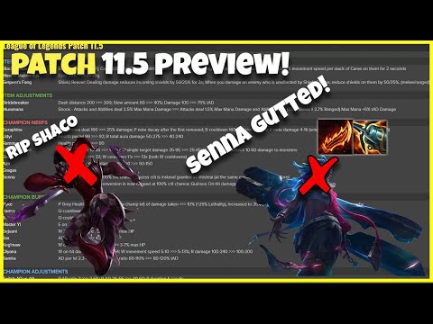 PATCH 11.5 PREVIEW! LEAGUE OF LEGENDS