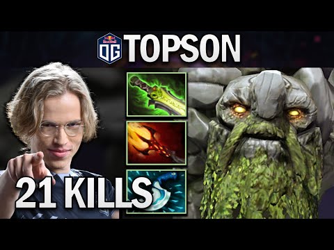 OG.TOPSON TINY WITH 21 KILLS - DOTA 2 7.26 GAMEPLAY