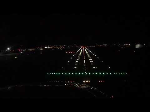 Friedrichshafen EDNY ILS Runway 24 Approach Garmin G1000 NVFR Night VFR 21.2.2020