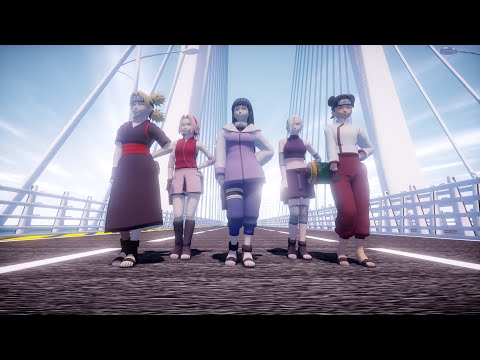 【Naruto MMD/2K/60FPS】Anda - Touch - Temari*Sakura*Hinata*Ino*TenTen【Motion DL Link】