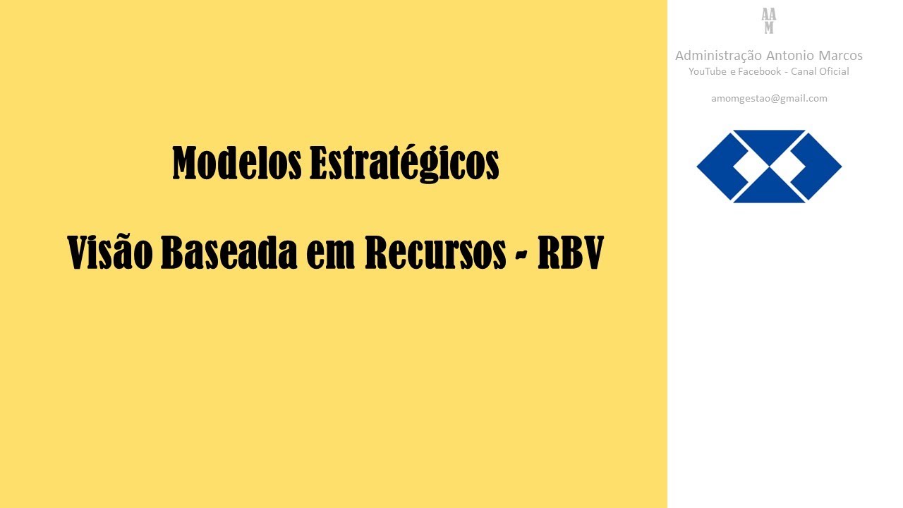 Modelos Estratégicos - Visão Baseada em Recursos - RBV