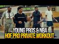 Paul George AJ Dybantsa Kiyan Anthony PRIVATE PRO WORKOUT Straight PROS W NBA Trainer