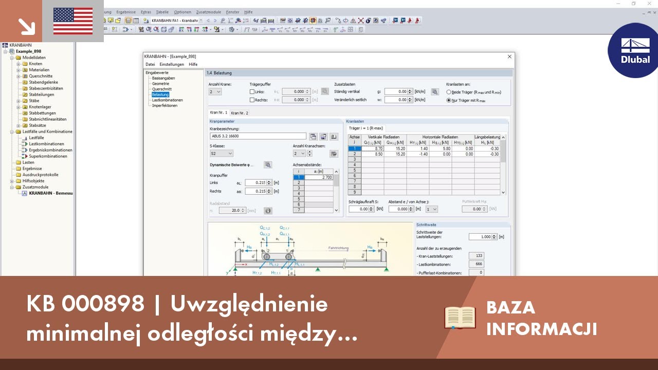 KB 000898 | Uwzględnienie minimalnej odległości między dwoma suwnicami