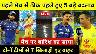 IPL 2020 - 5 Big News Before MI vs CSK Match (Weather, MI Opening, D Bravo, T Boult, A Rayudu)