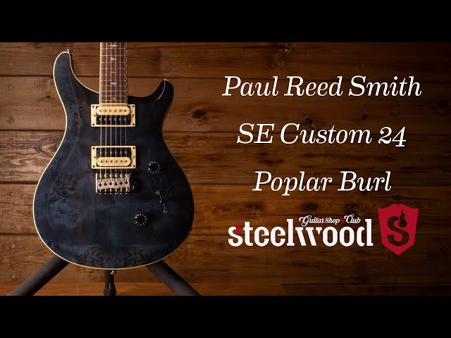Vídeo relacionado con PRS SE Exotic Custom 24 Burled Ash LTD Lake Blue, Natural Back - Guitarra eléctrica
