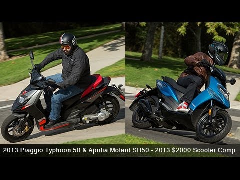 2013 Piaggio Typhoon 50 & Aprilia SR50 - $2000 Scooter Comparison - MotoUSA