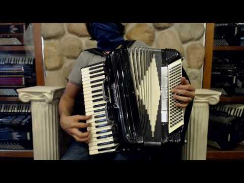 4253 - Black Crucianelli Panaramic Piano Accordion LMMH 41 120 $1699