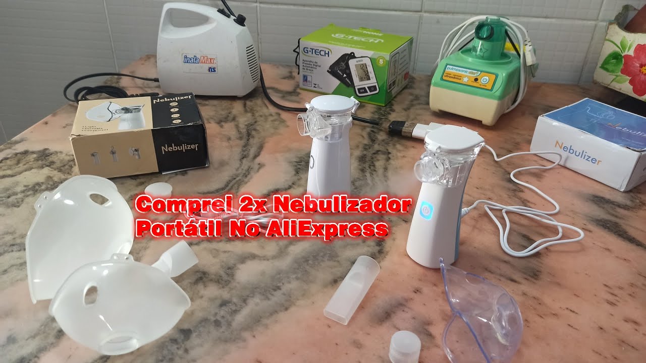 Comprei 2x Inalador Nebulizador ultrassônico Portátil No AliExpress