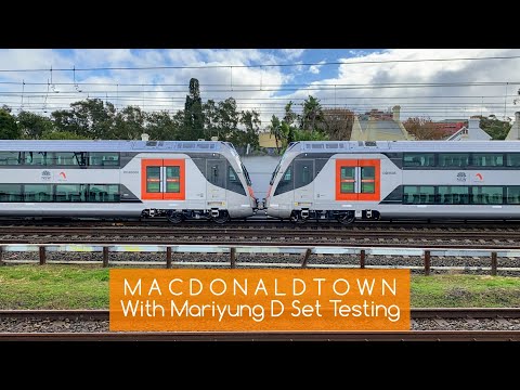 Sydney Trains Vlog 1857: Macdonaldtown Trains - Mariyung D Set Testing