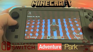 Minecraft building train in my adventure park Nintendo Switch lite gameplay 4k