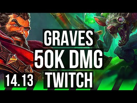 GRAVES vs TWITCH (JGL) | Rank 6 Graves, 50k DMG, Legendary, 6 solo kills | BR Challenger | 14.13