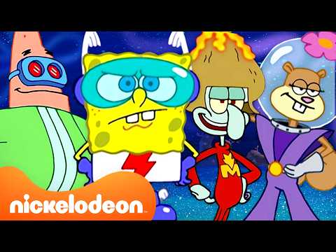 海綿寶寶、派大星、章魚哥和珊迪的超級英雄失敗集錦！😂 | 海綿寶寶 | Nickelodeon UK (SpongeBob, Patrick, Squidward & Sandy’s Superhero FAILS! 😂 | Spongebob Squarepants | Nickelodeon UK)