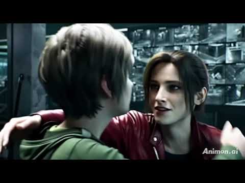 Resident evil death island Rebecca x Claire Yuri kiss 