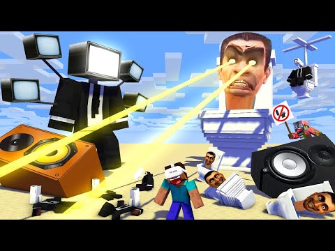 Monster School : SKIBIDI TOILET VS TV MAN BOSS AND CAMERAMAN CHALLENGE - Minecraft Animation
