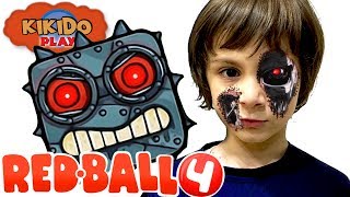 🔴 КРАСНЫЙ ШАРИК VS БОСС ТЕРМИНАТОР 🤖 Видео для детей Прохождение RED BALL 4 Кикидо плей