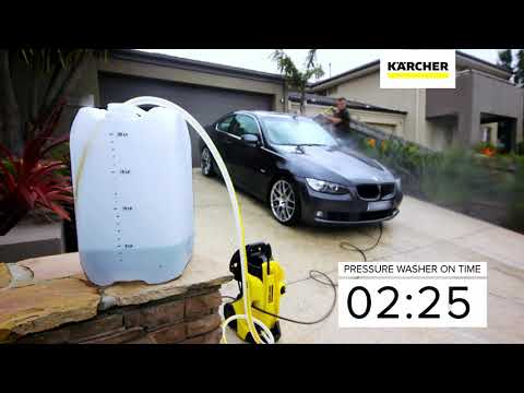 Water Saving Experiment - Kärcher K4 Pressure Washer vs. Garden Hose
