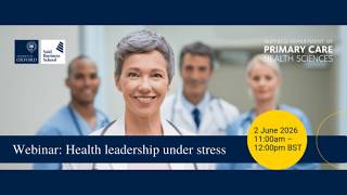 Webinar: Health leadership under stress