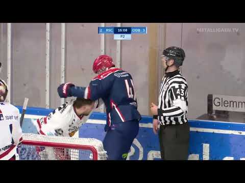 Slagsmål mellem Cubars og Baastrup i semifinale 4, Rungsted Seier Capital mod Odense Bulldogs