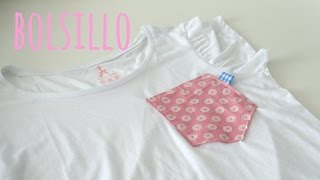 Tutorial DIY para poner un bolsillo a una camiseta basica  ( patrón incluido )/ Mes de la camiseta