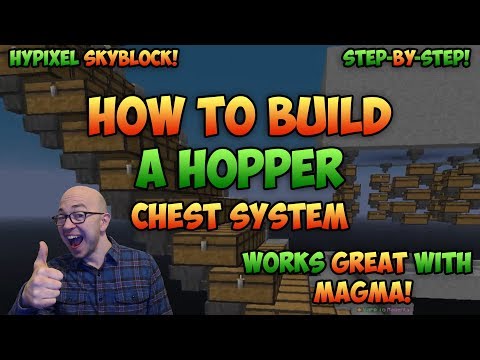BaldGuyAce - How to Build a Minecraft Hopper Chest System - How Hoppers Work - Hypixel Skyblock