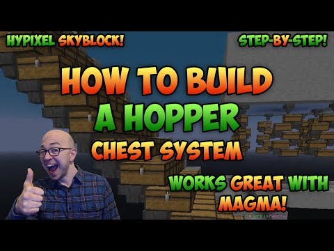 How to Build a Minecraft Hopper Chest System - How Hoppers Work - Hypixel Skyblock
