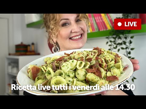 Solo 15 minuti ed è pronto il pranzo! Pesto di spinaci crudi con speck 🔴 Live