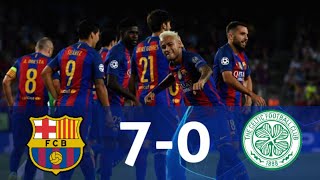 Barcelona(ESP) vs Celtic(SCO) (7-0) 2017 UCL Highl