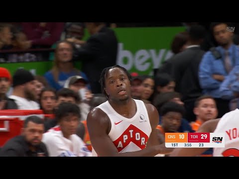 OG Anunoby drains the 3 Pointer - Raptors vs Taipans | Oct 15, 2023
