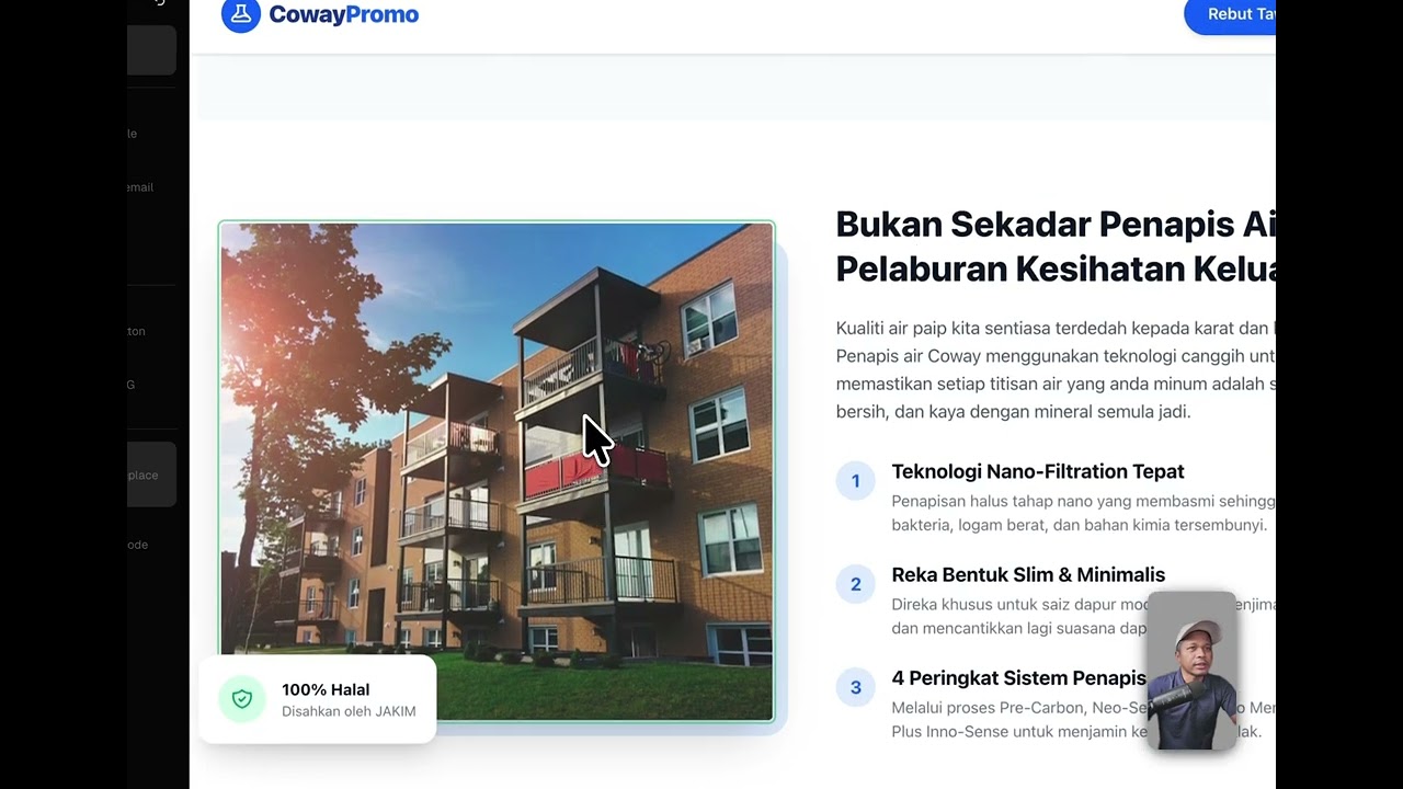 Demo: Ejen Coway Bina Website Sendiri dengan Baya