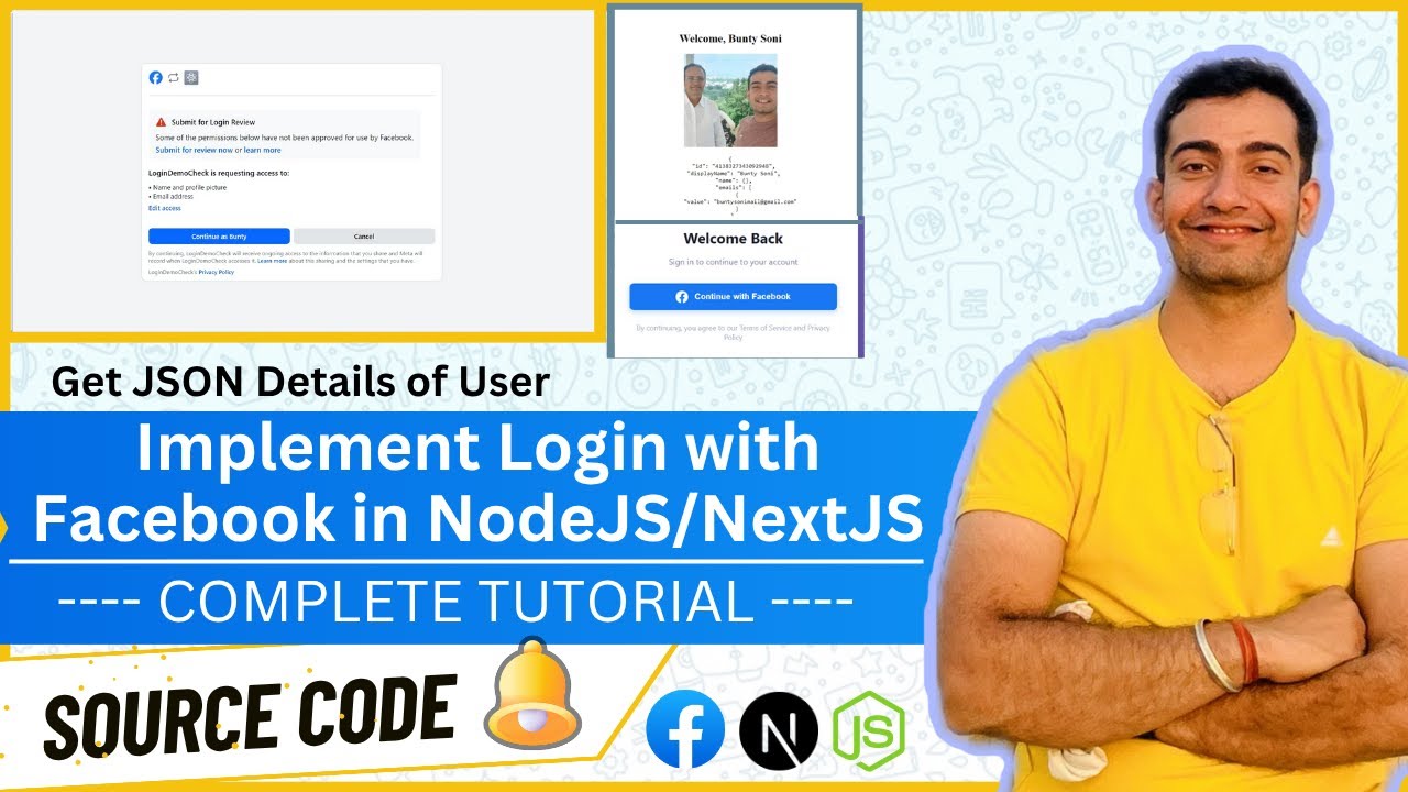 Latest | Implement Login with Facebook in Web Application | Source Code