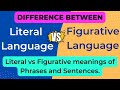 Literal & Figurative Language Difference | Literal meaning vs Figurative meaning | Figurative Tools