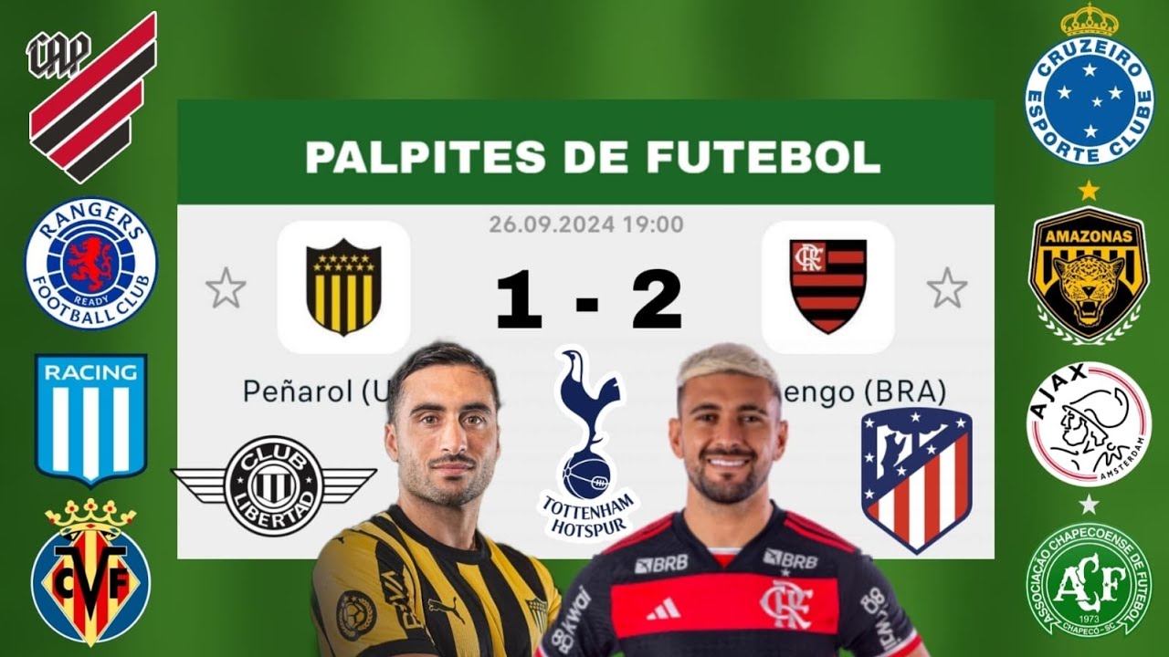 PALPITES DE FUTEBOL PARA HOJE 26 09 2024 ( QUINTA FEIRA ) + PLACAR EXATO + BILHETE PRONTO + JOGADOR