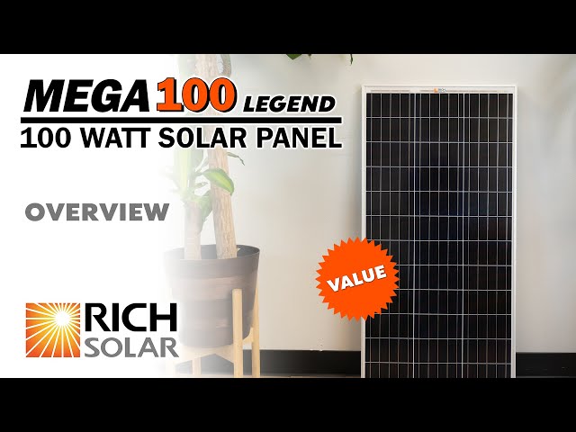 Introducing: Mega 100 Watt Solar Panel Legend by Rich Solar | For your Off-Grid Needs