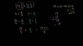 Multiplying mixed numbers 1 (ex 1)