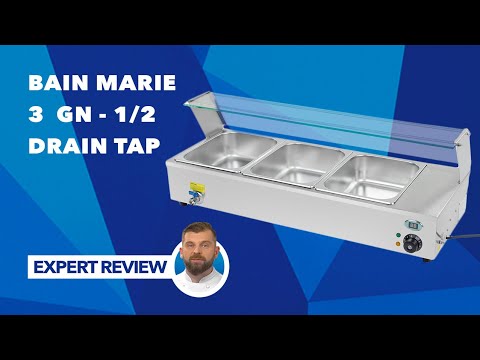 video - Bain-marie - 3 x GN - 1/2 - Drain tap