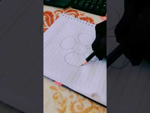 رسم وردة بطريقة بسيطة