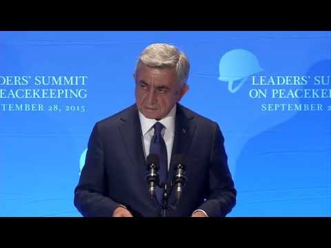 President of Armenia Serzh Sargsyan attend the 70th session of the UN G A