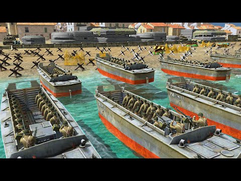 Bloody D-DAY BEACH INVASION of German Bunkers! - Gates of Hell: WW2 Mod