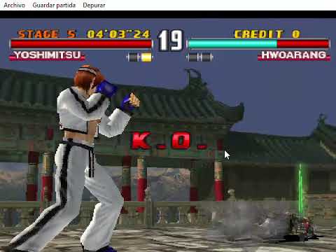 Tekken 3 , yoshimitsu vs Hworang , slamming technique yoshimitsu