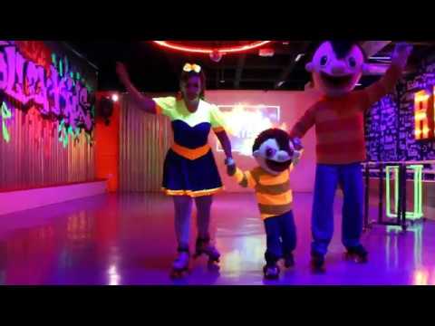Pepo dances at the roller skate arena.
