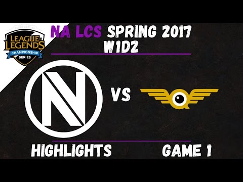 NV vs FLY Highlights Game 1 NA LCS 2017 Spring W1D2 Team EnVyUs vs FlyQuest eSports