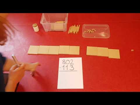 schwierigere Aufgaben - schriftliche Subtraktion mit dem Abziehverfahren